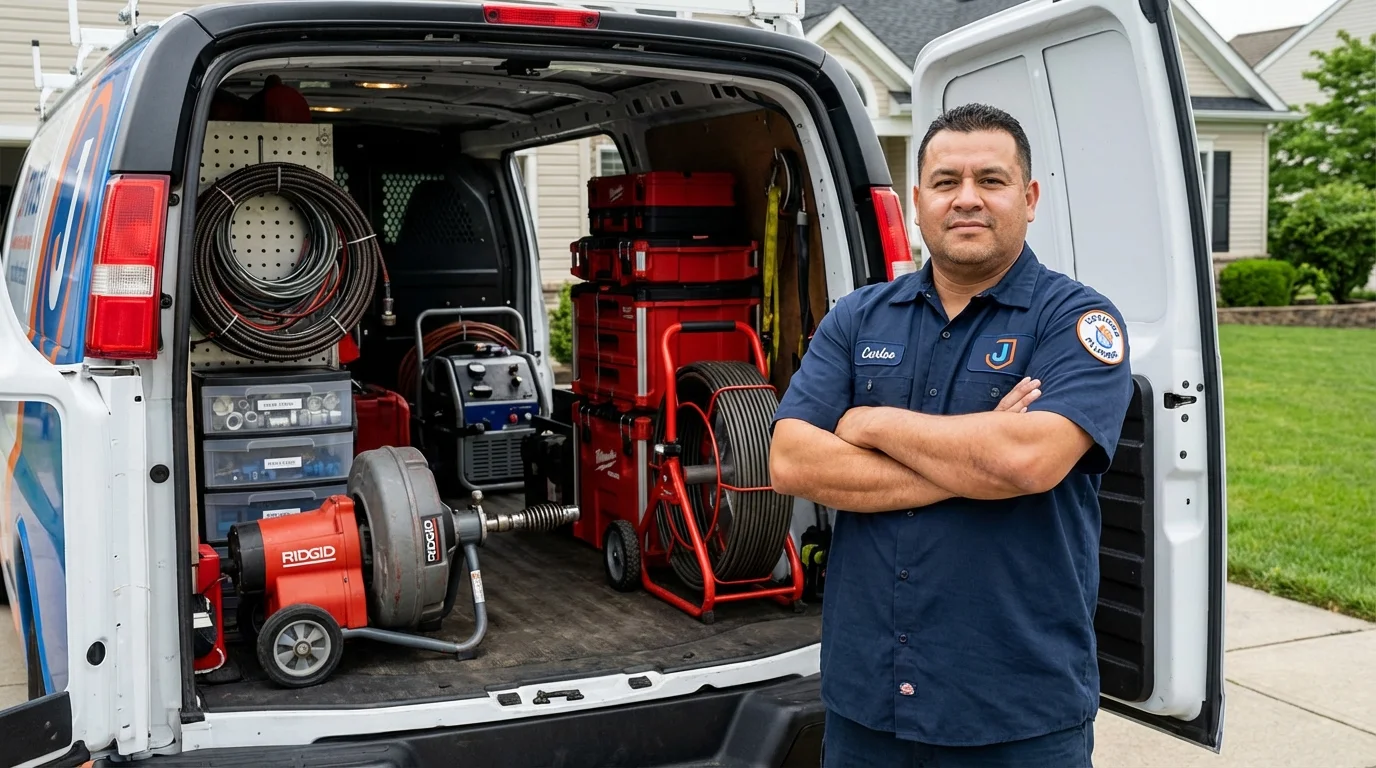 Professional drain cleaning equipment and Johns Plumbing LLC plumber in Glenns Ferry