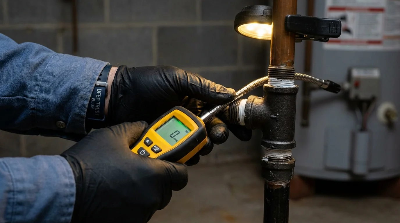 Gas leak detection with electronic sniffer by Johns Plumbing LLC in Glenns Ferry