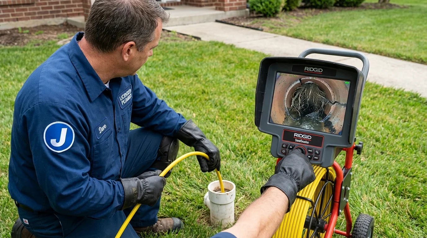 Sewer camera inspection being performed by Johns Plumbing LLC in Glenns Ferry
